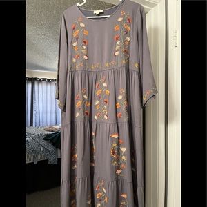 Orange creek embroidered dress